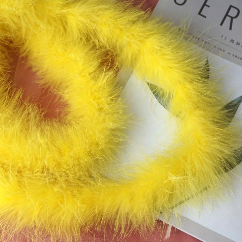 

Full Fluff Strips, Turkey Hair, Plush Feather Strips, Headdress, Ornament, Decorative Feather Material, Clothing Accessories жовтий