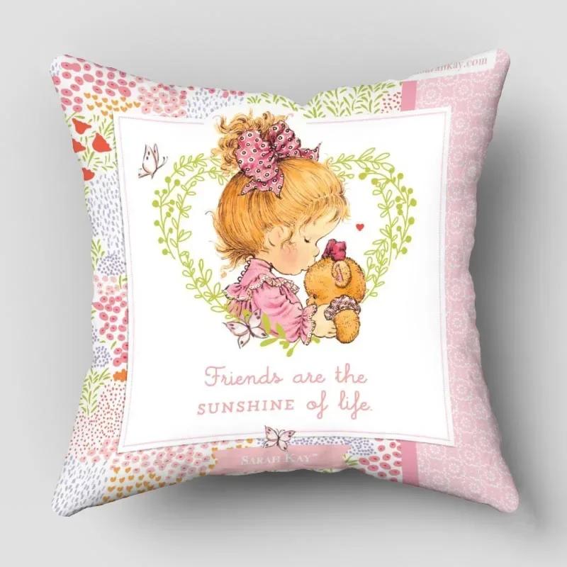 

Наволочки Сара Кей Мультяшные наволочки Декоративные подушки для дивана Украшение для автомобиля Наволочка 30x30cm небесно-голубой