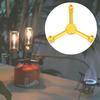 3 in 1 Aluminum Alloy Gas Lantern Splitter Outdoor Camping Stove Gas Cylinder Adapter (Gold)