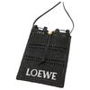 Loewe Anagram Pebble Logo Minimalist Fashion Raffia Crossbody Bag Men Bags Black C756PHPX05-1100