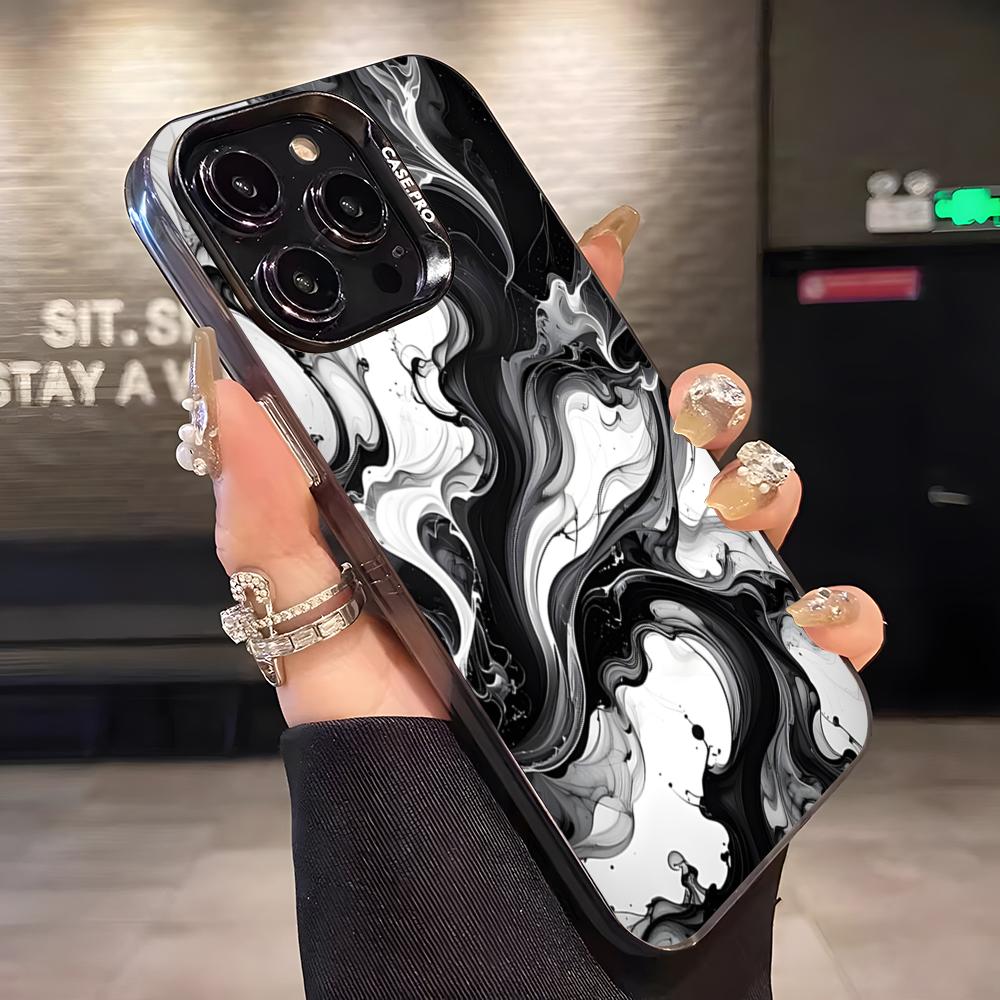 Green Texture Phone Case For IPhone 17 Pro Max 16 15 14 13 11 12 Mini Xs Xr 8 Plus Se Color Silver Cover