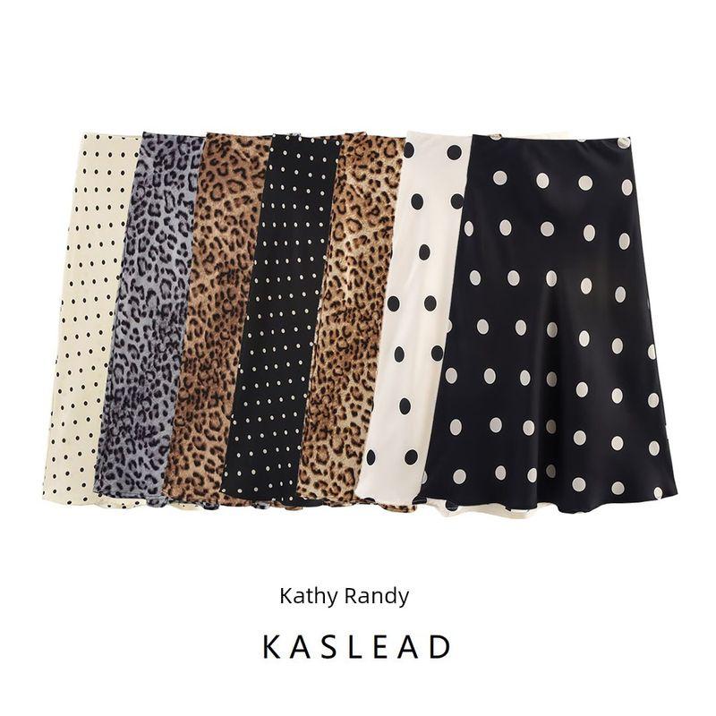 Kaslead New Arrival Women's Clothing Fashion Style Stylish Simple and Versatile Casual Elastic Waist Skirt