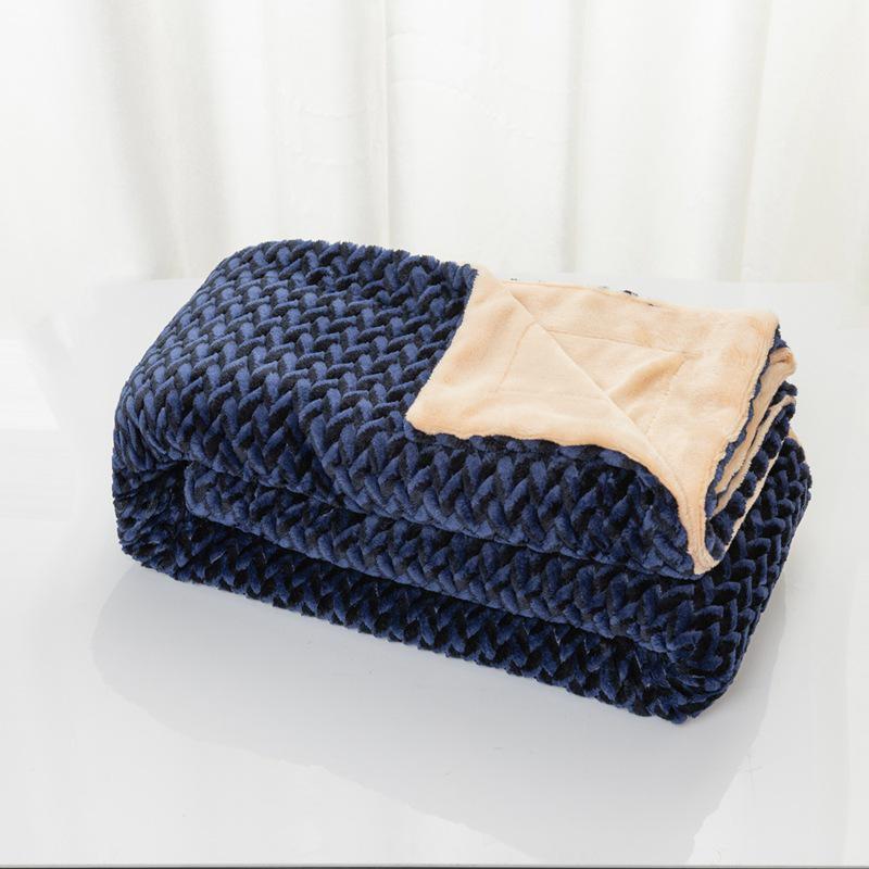 Jacquard Cationic Flannel Double-Layer Air Conditioning Nap Blanket
