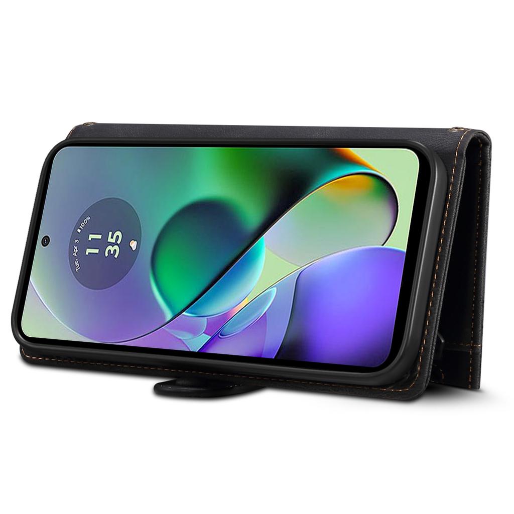 ESEBLE Star Series For Motorola Moto G54 5G Leather Case Zipper Pocket RFID Blocking Phone Cover