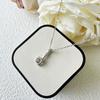 Vinregem 100% 925 Sterlingové stříbro VVS1 3EX D Barva 0,8CT 6MM Kulatý brus Pravý Moissanitový diamant Drahokam Přívěsek Náhrdelník Jemné šperky GRA