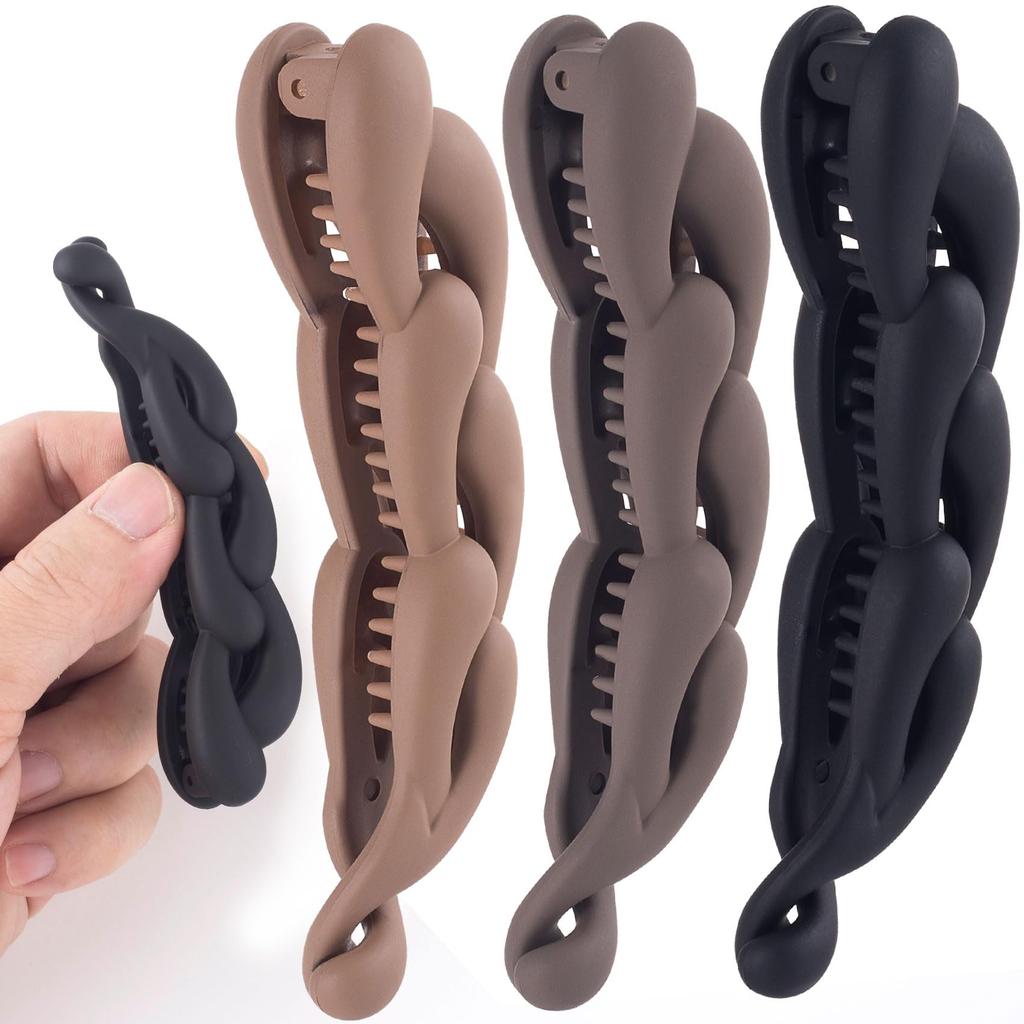 Large Hair Clips Anti-Slip Non-Slip Hair Claw Double Combs Hair Clip U-Shaped Vintage Hairpin For Exercise Wedding Daily