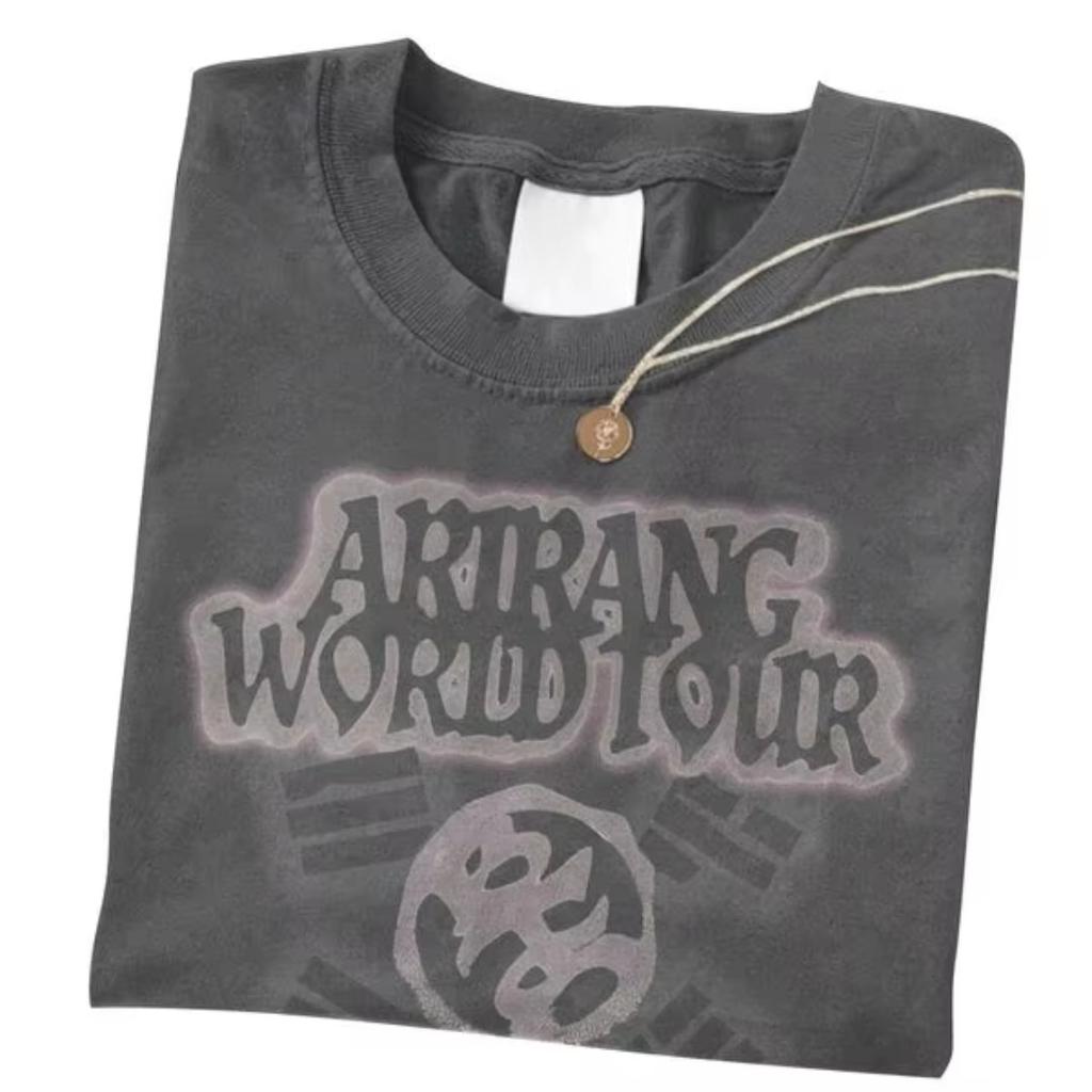 Pop Band 2026 Tour Concert T-shirts Women Men Short Sleeve 100% Cotton Washed T-shirts for Fan Gifts Female Male Clothing