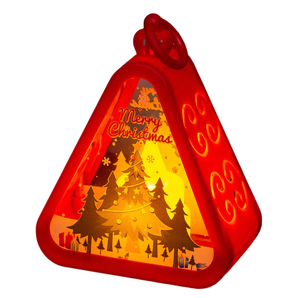 Christmas LED Triangle Lantern Mimi Santa Claus Snowman Lamp Indoor Table Ornaments Home Party Scene Props Christmas Decorations