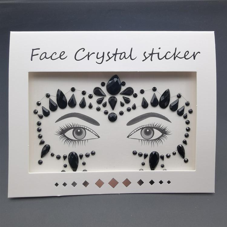 Cat Face Masquerade Rhinestone Stickers & DIY Jewelry Ring for Makeup