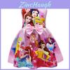 Snow White Children Dress With Cartoon Print And Pleated Aline Style For Spring Playtime