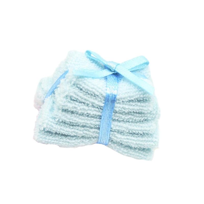 Model Bath Towel Dollhouses Kitchen 1:12 Scale Realistic Bathroom Bath Towel Model for Shower Creative Fun