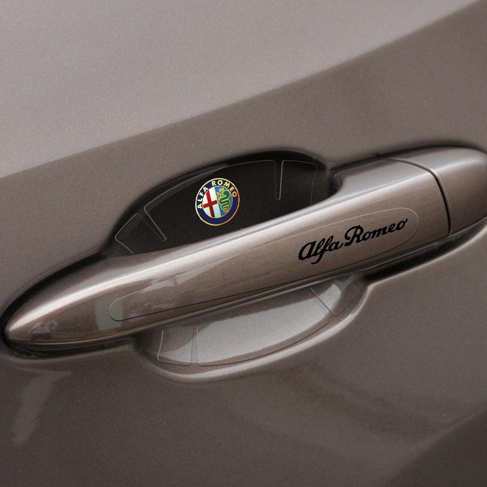 Car Stickers For Alfa Romeo 4/8pcs Car Door Handle Cup Anti-scratch Sticker Protection Film For Alfa Romeo 159 147 156 166 164 S