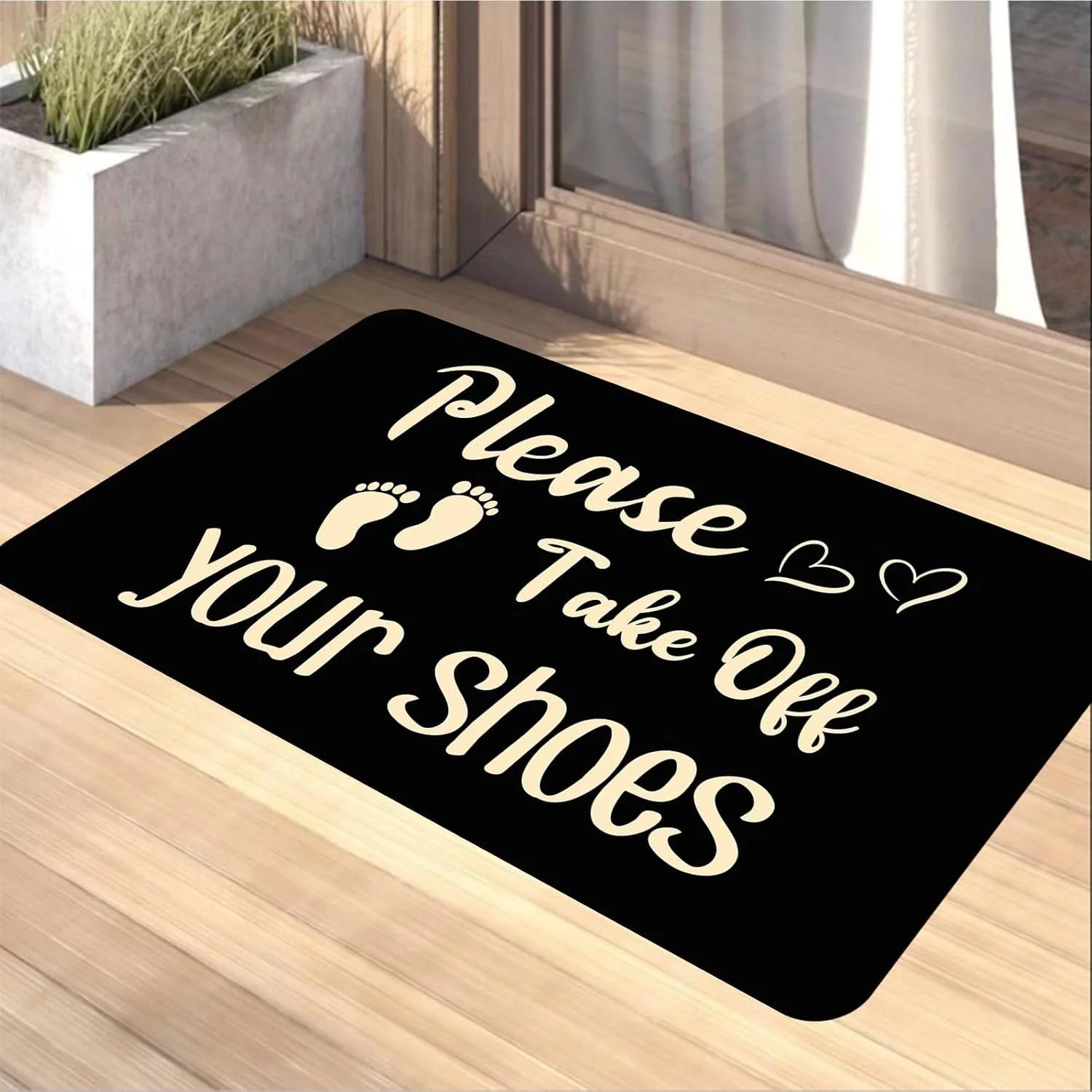 Welcome Doormat Funny Front Door Welcome to Our Home Doormat Anti-Slip Mats Welcome Mat Door Mats for The Entrance Way Indoor 1p40x60x1cm