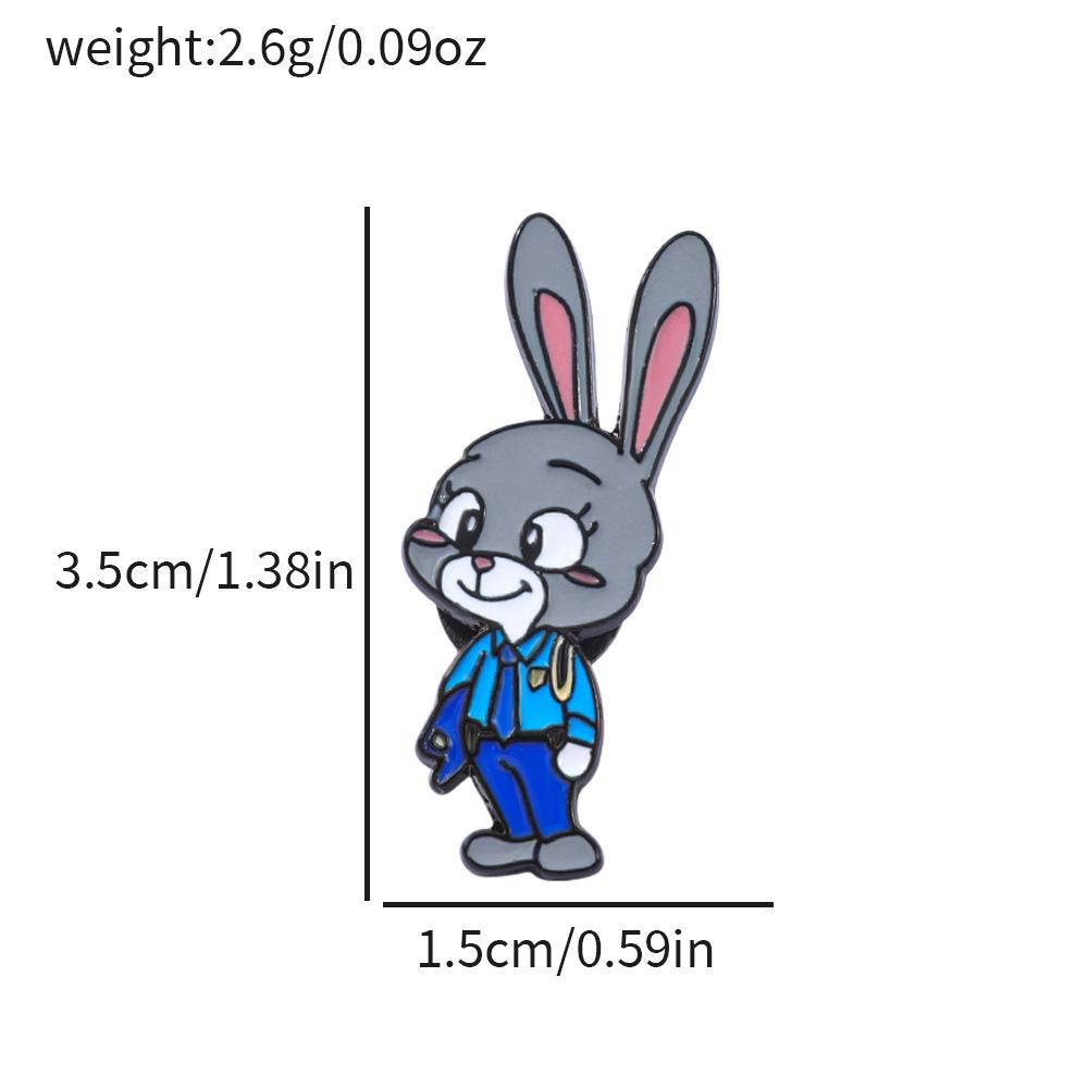 28 Spot Crazy Zootopia Metal Badge Nick Fox Judy Rabbit Alloy Enamel Brooch Hot Sale