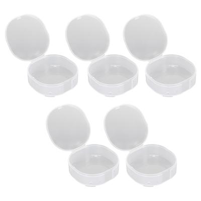 5pcs Makeup Puff Storage Box Portable Transparent Powder Puff Container Case for Bead Stud Earrings