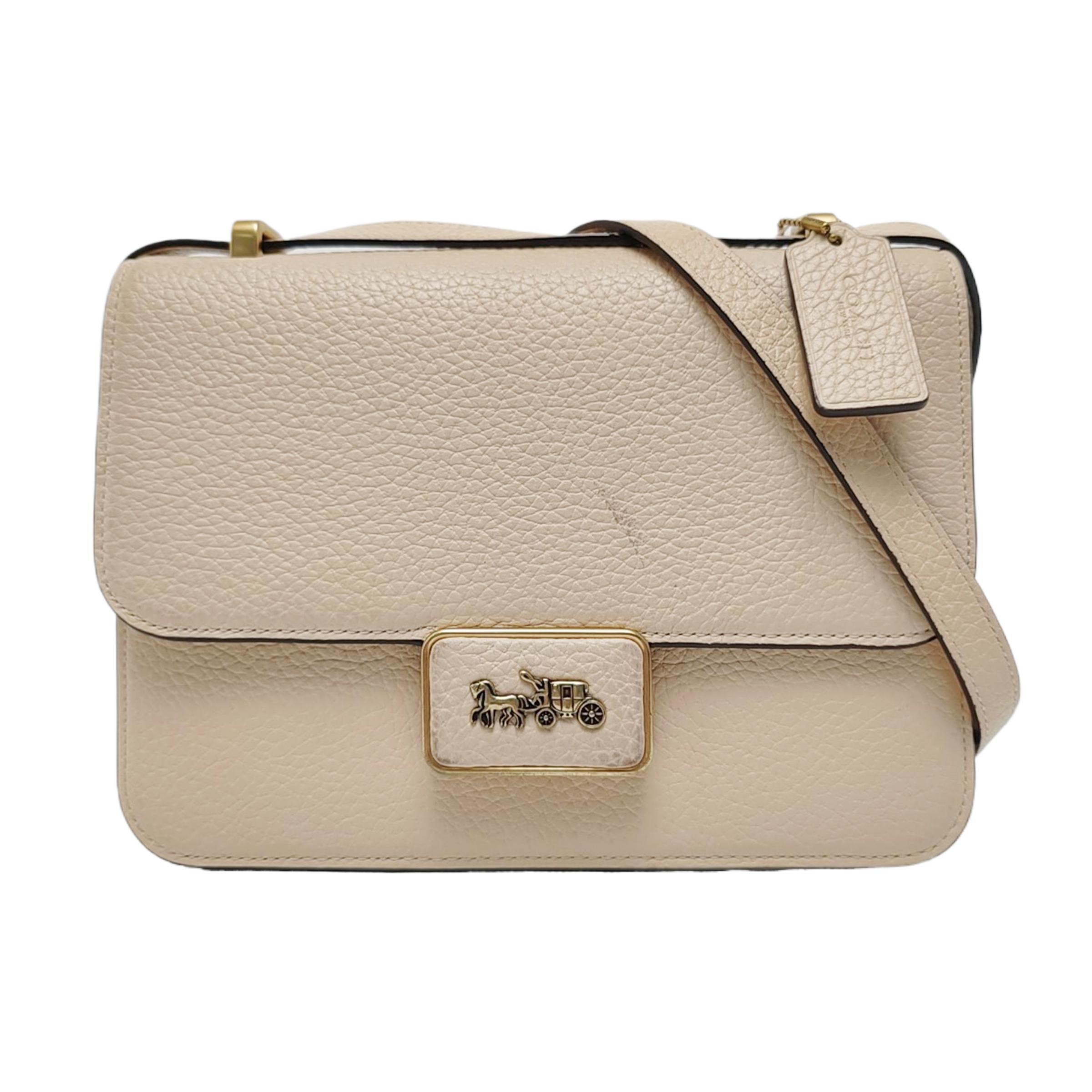 [Pre-Owned] Alie Beige Leather Shoulder Bag - Very Good #7A3TEY ONE SIZE