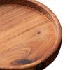 Wooden Tea Tray with U Shaped Opening Multifunction Round Wooden Serving Plate Tray for Tea Fruit