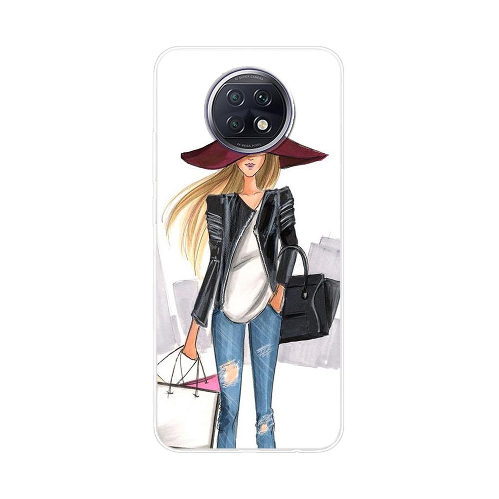 Fashion TPU Phone Case For Xiaomi Redmi Note 9T Soft Silicone Painting Case for Redmi Note 9T 5G Case Note9T 9 T coque flower