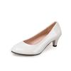 Women's Leather Elegant Low Heels Attire Platforms Pointed Shoes