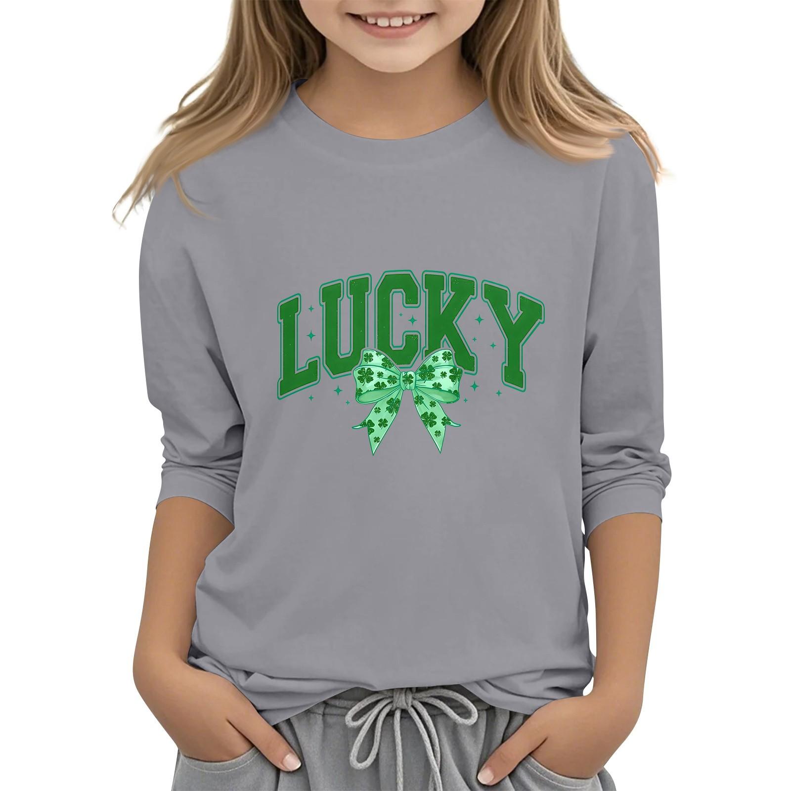 

Детская повседневная футболка с принтом в виде воротника с надписью «Св. Патрик» и рукавами длиной 7 минут 110