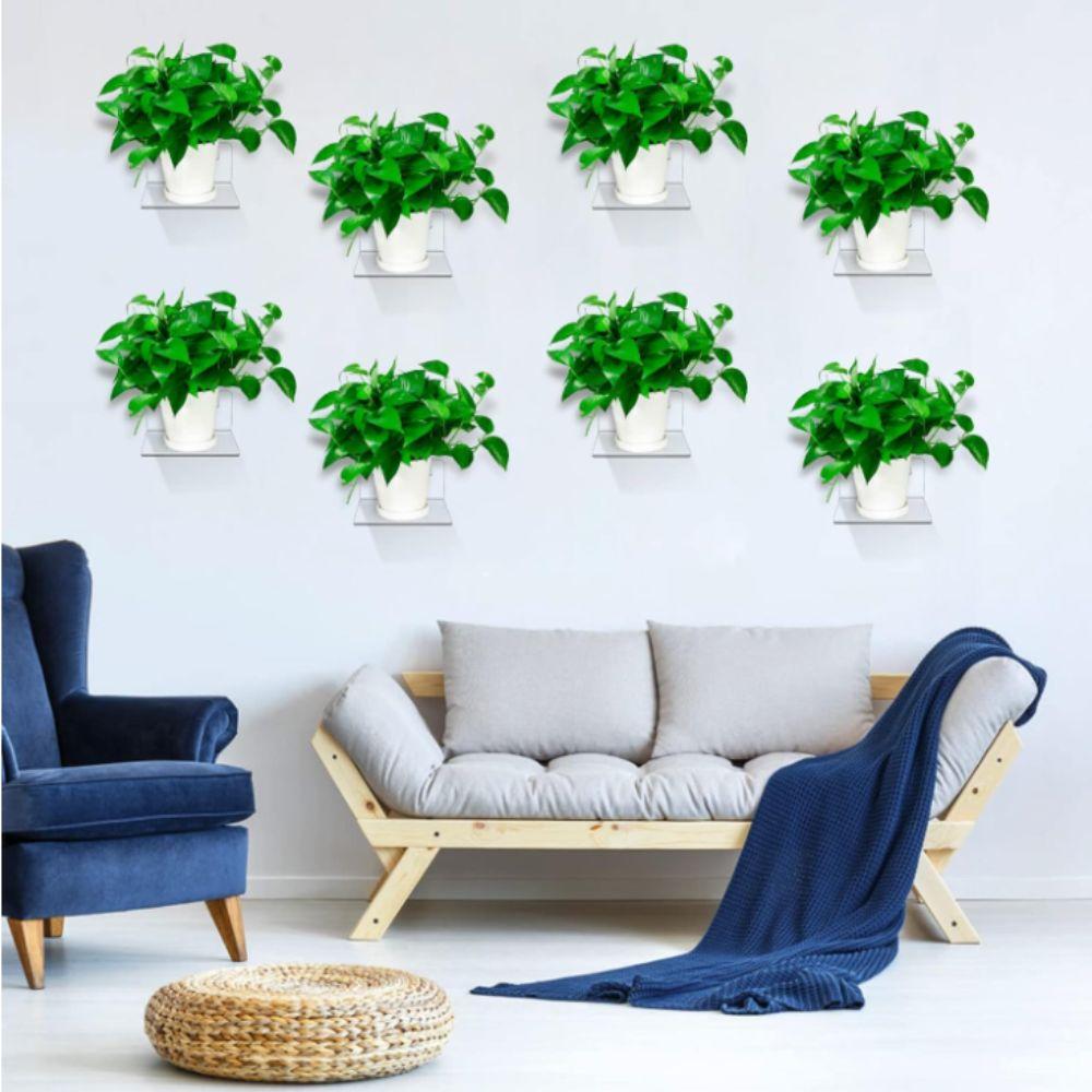 Minimalist Wall Hanging Shelves Transparent Design Floating Shelves Acrylic Shelves Bedroom Use