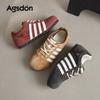 Augustine red German training shoes for women's 2025 autumn new soft-soled comfortable sports and leisure shoes flat-soled with skirts