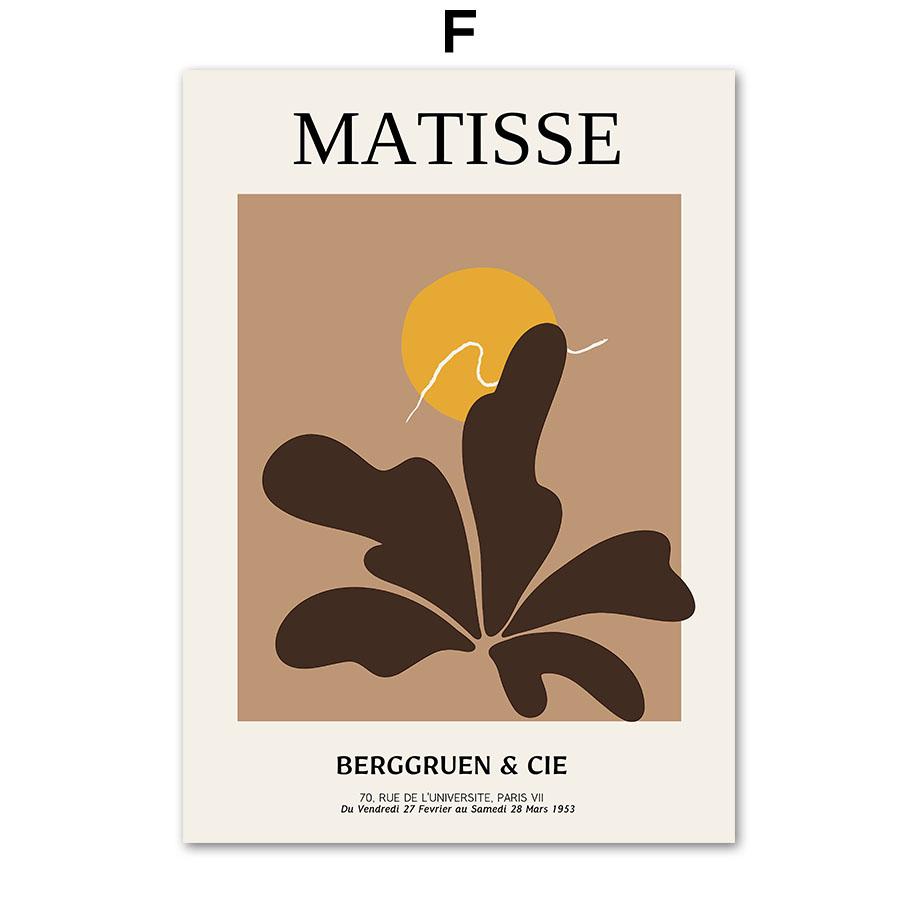 

Abstract Bauhaus Line Geometry Matisse Rose Leaf Plant Art Prints, Canvas Paintings, Posters, Wall Pictures, Living Room, Home D 21x30cm No Framed