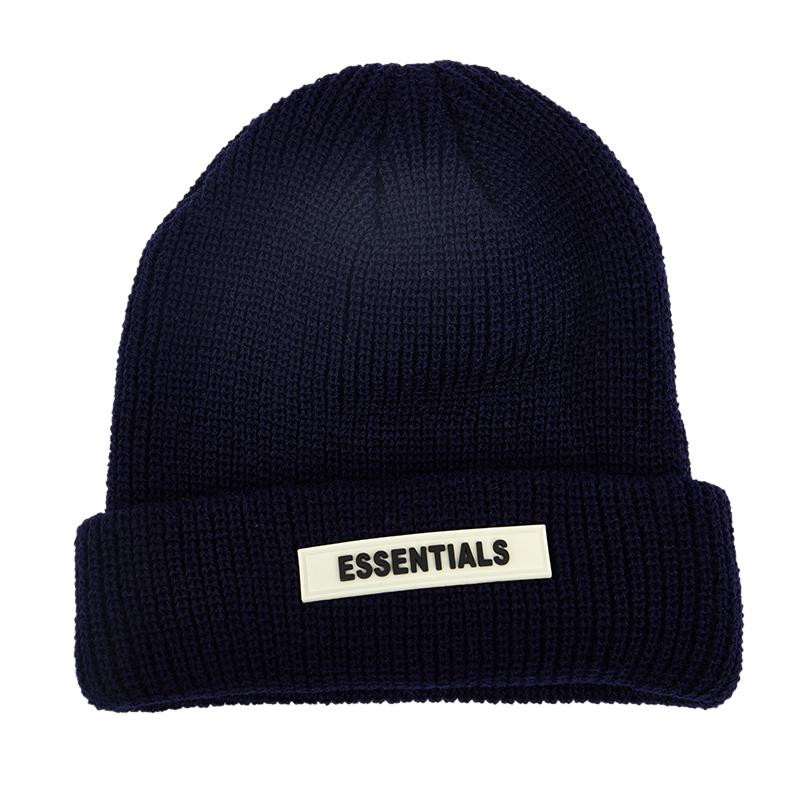 Knitted Hats Women Black Beanie Thick Hat Winter Hats Beanies Skullcap