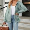 JKASHDK Women's Fashion Casual Solid Color Print Autumn Winter Long Sleeve Hooded Jackets & Coats