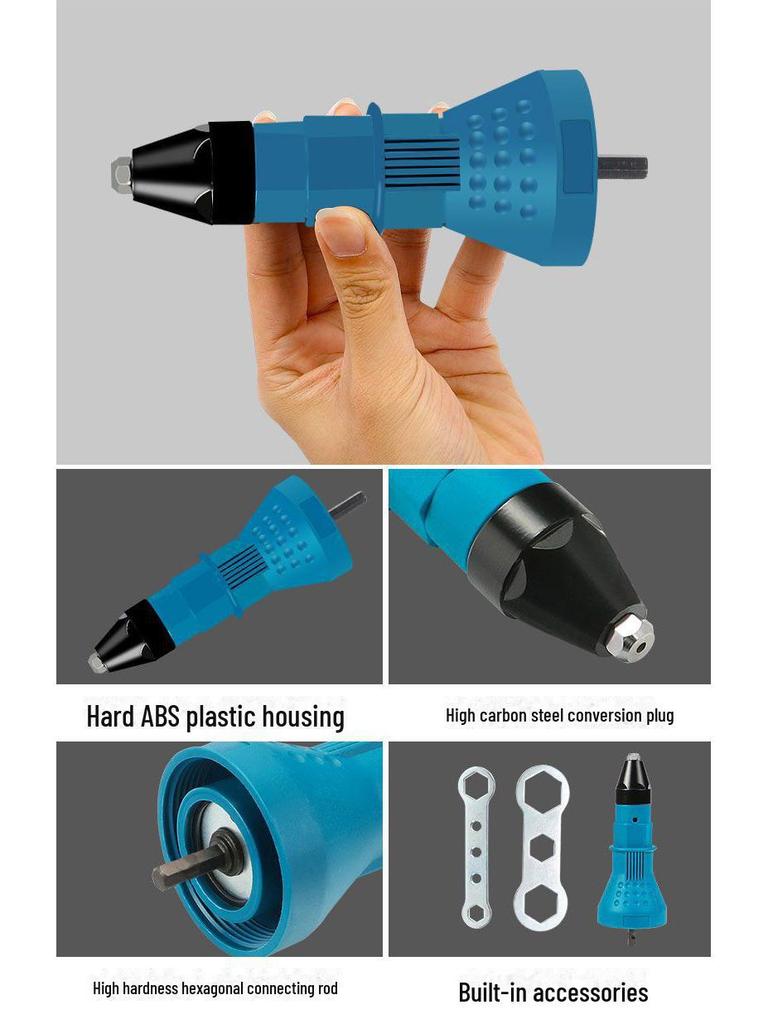 Electric Rivet Gun Adapter: Pneumatic & Hand Drill Core Pulling Machine