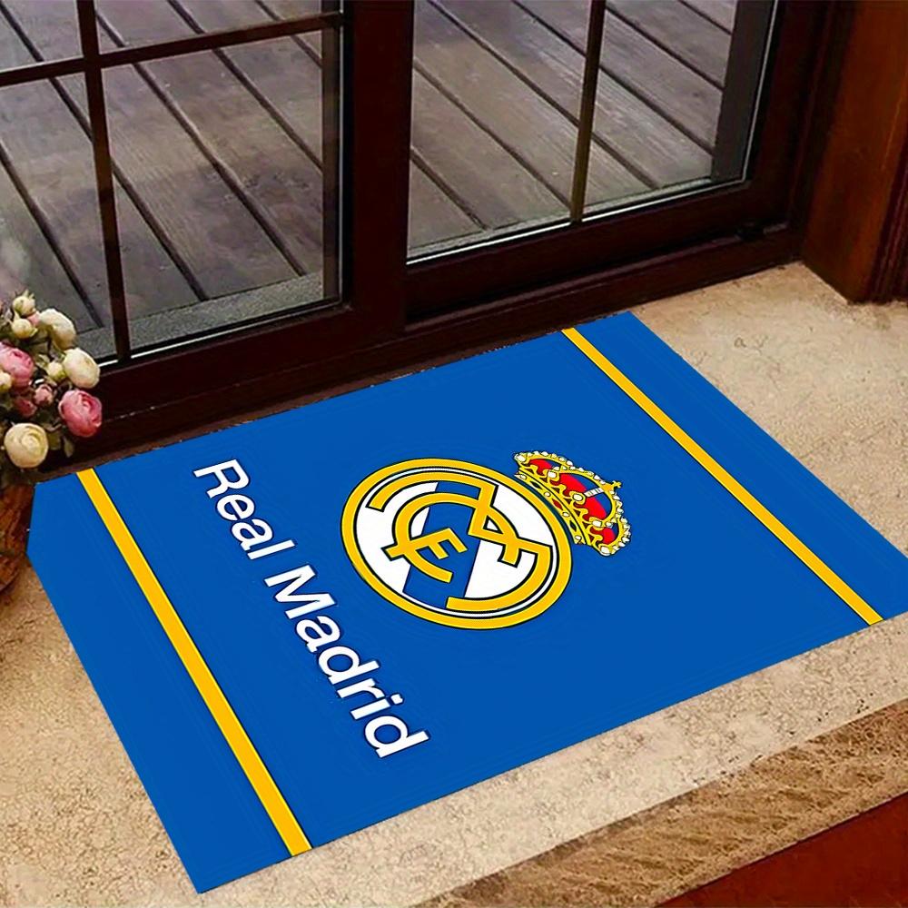 Real Madrid 3D Printed Decorative Home Floor Mat Soft Cartoon Fun Design Nonslip And Water Absorbent Perfect For Living Room Corridor Bedside Kitchen