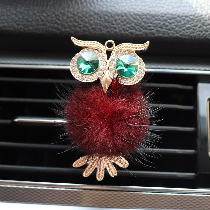 Mao Mao Owl Car Outlet Perfume Perfuel Inlays Drilling Cotycard Creative Creative Car Wind Found