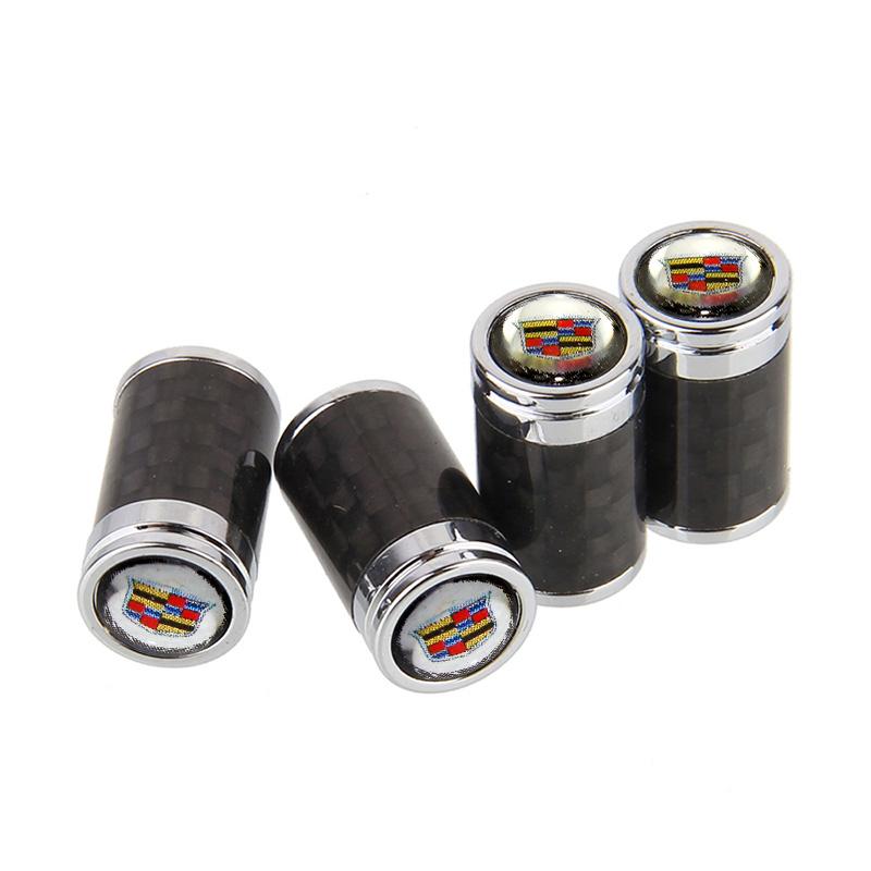 4pcs Car Tyre Valve Stem Caps Wheel Dust Cap for Cadillac CT5 CT6 XT5 ATS CTS DTS STS XTS SLS Tiburon Escalade Tire Accessories