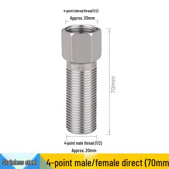 Redutor Rosqueado Vermelho de Aço Inoxidável Espessado Macho/Fêmea: Extensão de Tubo de Água de 6 para 4 Pontos, 25 para 20