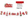 Christmas Felt Hanging Flag Ornament with Santa and Snowman Design