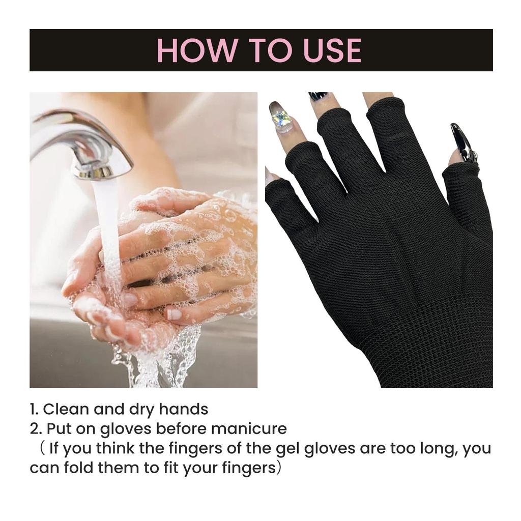 EELHOE Nail UV Gloves – Specialized for Nail Lights, Providing Protection Against Darkening and Hand Radiation Exposure