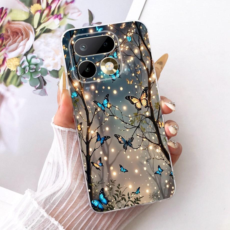 Für Realme 16 Pro Pro+ Handyhülle Weiche Klare Silikonhülle Schmetterling Drache Katze Blumengemälde Bumper RMX5121 RMX5131 Fundas