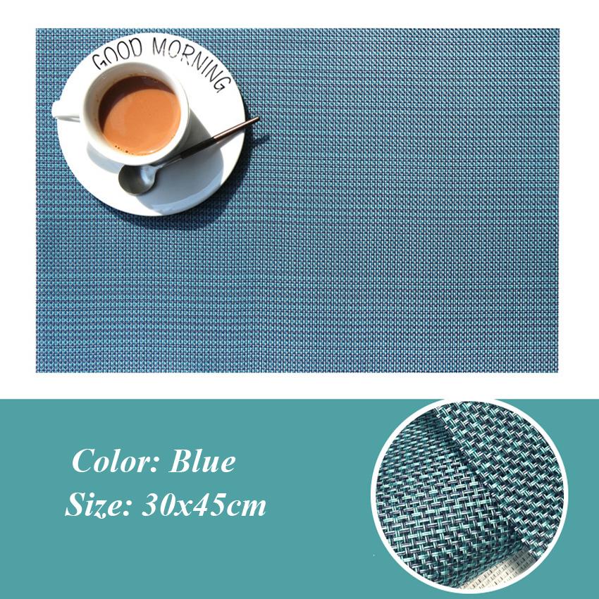 2/4/6 buc. Covoraș de loc pentru masă din PVC Covoraș pentru masă de cafea țesătură tampoane cu discuri Bowl Coasters De Cozinha 30*45 cm farfurie bar bucătărie