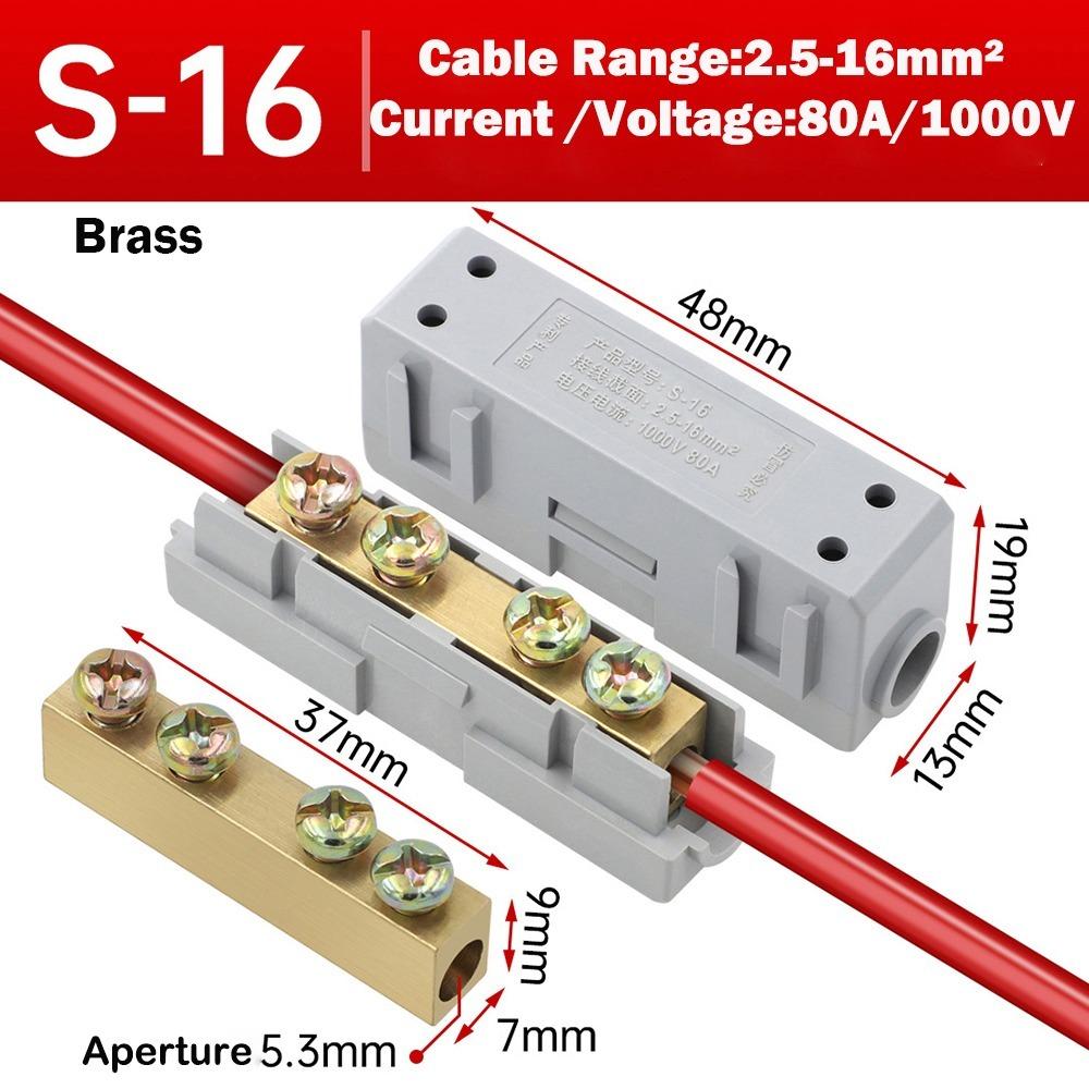 New Spliceable High Power Splitter Brass Reusable Quick Terminal Block Wire Connector Electrical