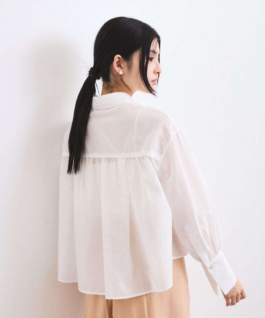Volume Flare White Main [BIS] Women's Shirt, Wrinkle-Resistant, Cool-to-the-Touch, Washable,