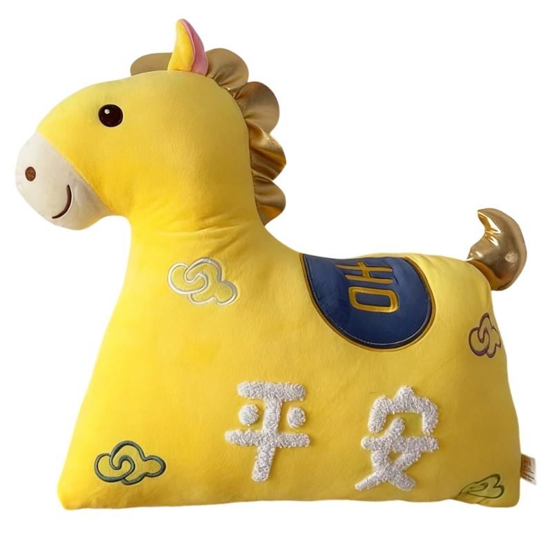 

Traditional Chinese New Year Decorative Cushion With Soft PP Cotton Fill For Home Car Decoration жёлтый
