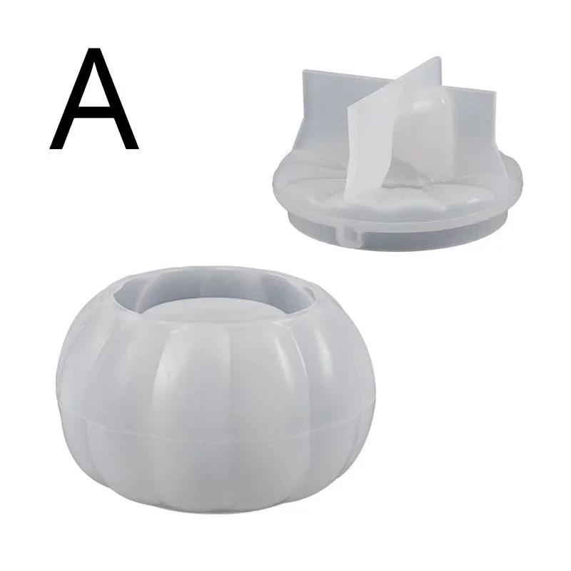 

Творческая форма ручной работы, новая банка-тыква с крышкой, силиконовая форма, коробка для хранения ювелирных изделий, гипсовая форма, поделки из гипсовой смолы A