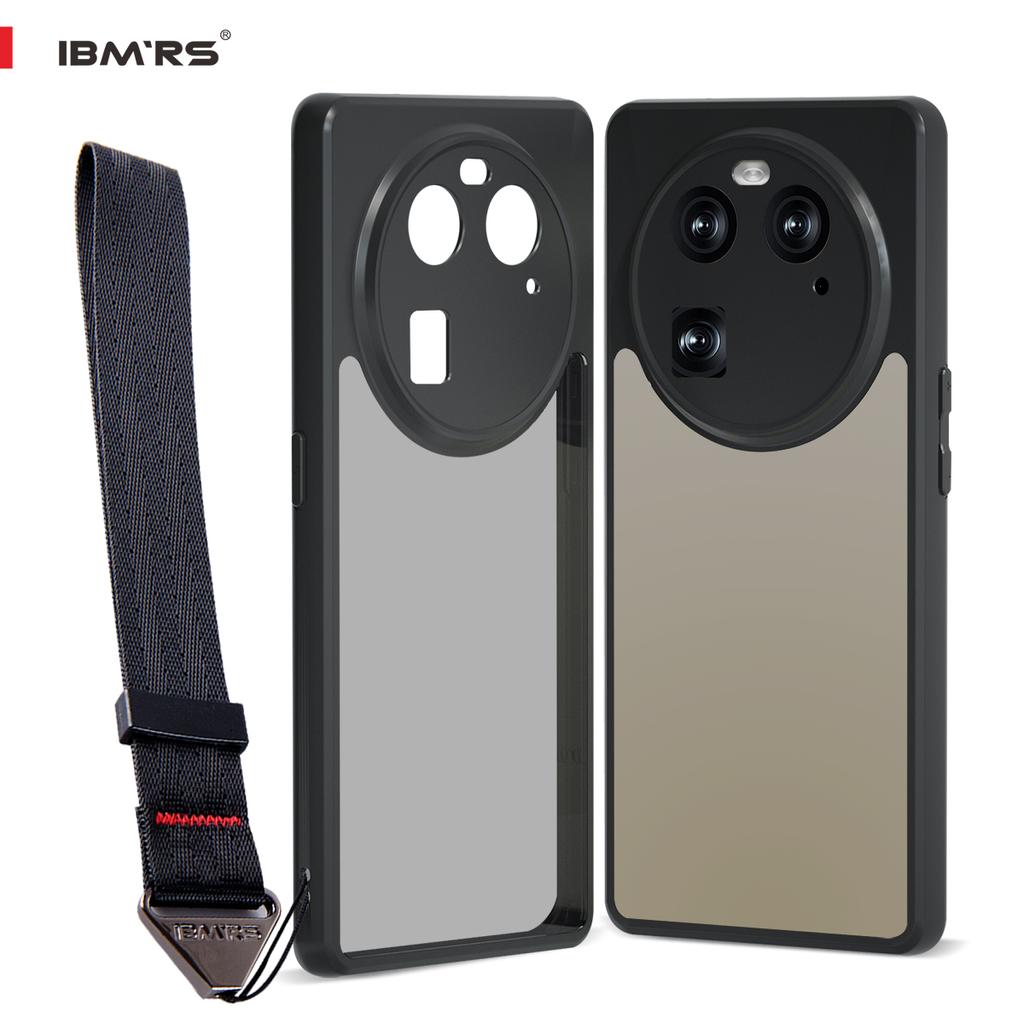 (Comes with wrist strap)IBMRS for Oppo Find X6 Case,Camouflage PC Hard Back Soft edges Airbag Shockproof Transparent  Back Cover Phone Case