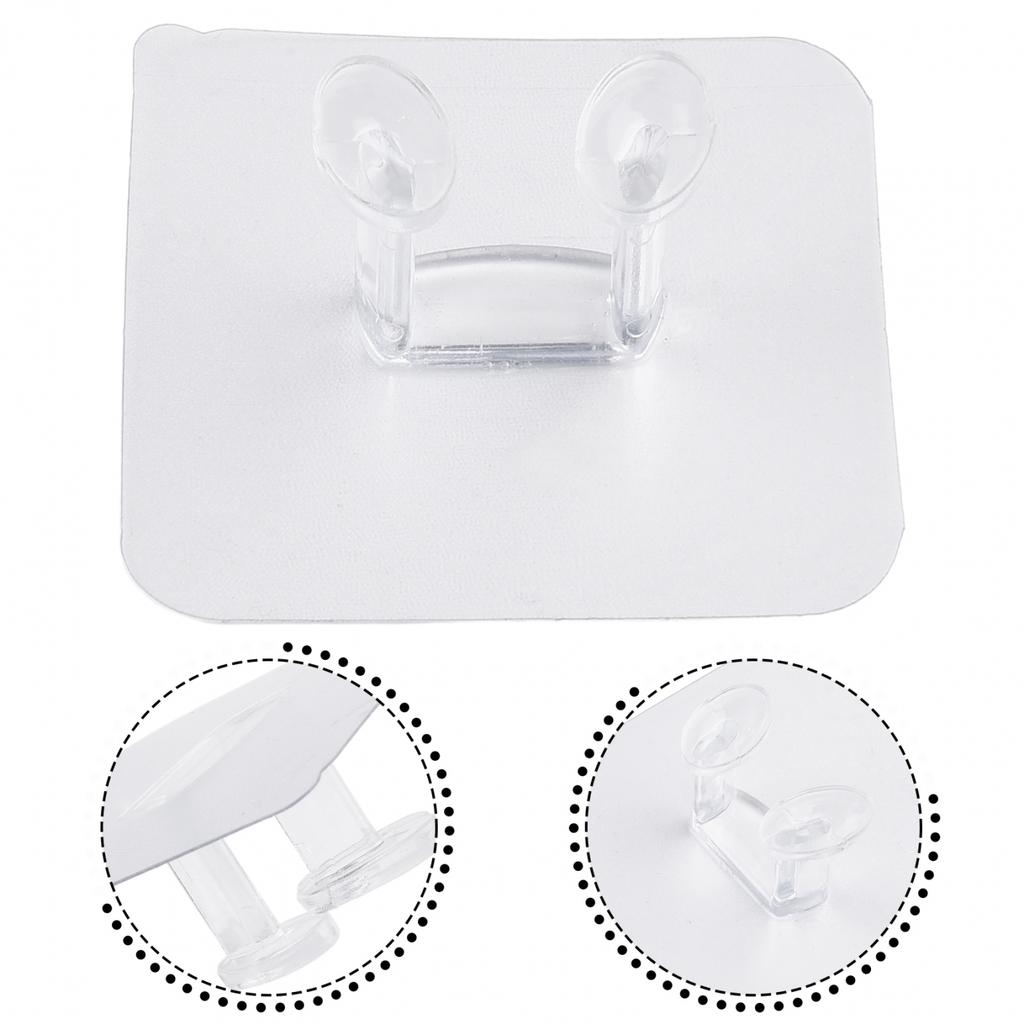 Transparenter Stark Klebender Wandhängehalter Stanzfreier Haken Haushalts-WC-Gadget