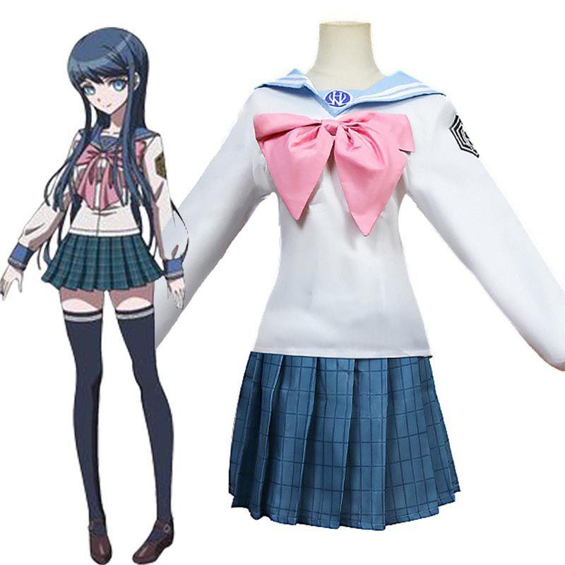 Stylish Sayaka Maizono Danganronpa Anime Uniform Costume Cosplay Suit With Wig
