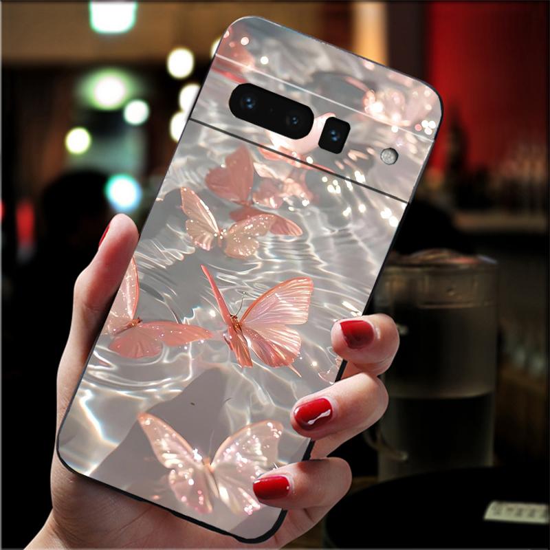 

Phone Case For Google Pixel 10 9 Pro XL 9A 8 7 6 Pro Pixel 8A 7A 6A Pixel 8 7 6 5 Pink rose gold Case Google Pixel 6 Pro