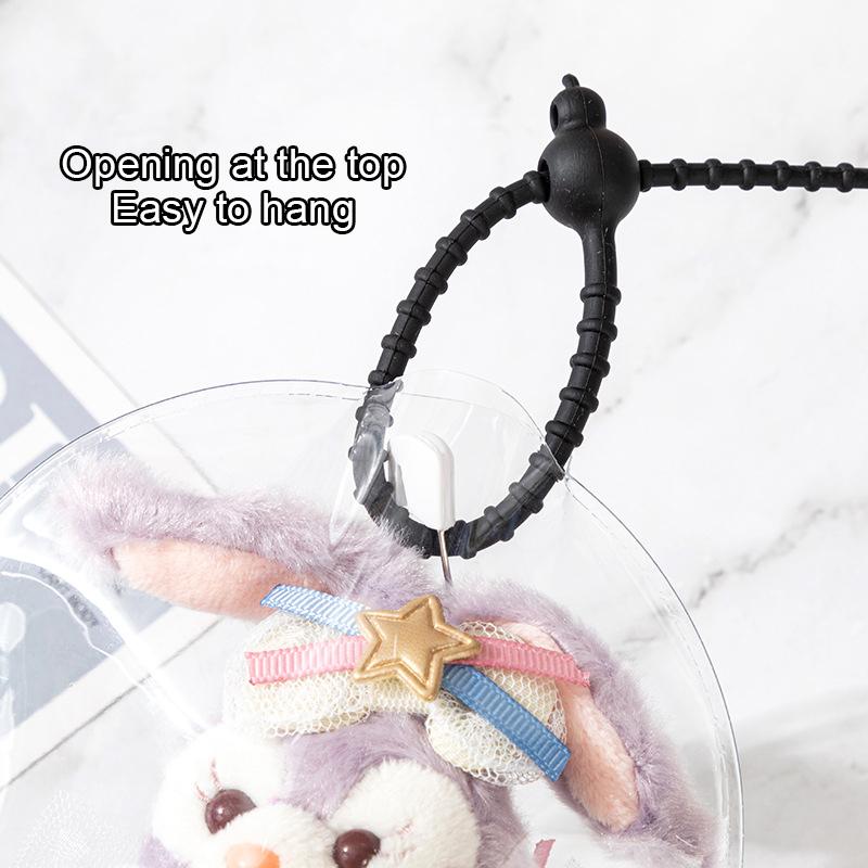 1Pc Doll Transparent Display Bag Doll Storage Bags Thicken Pvc Waterproof Storage Bag Going Out Dustproof Organizer Case