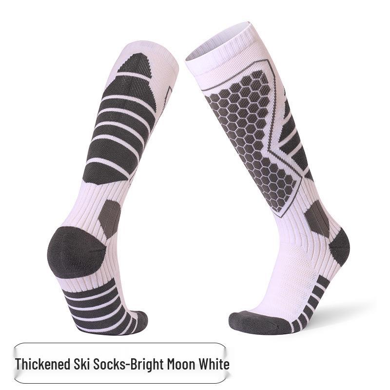 Unisex Thermal Ski Socks: Thick, Warm, Terry-Fabric, Long Fit for Cold-Weather Sports