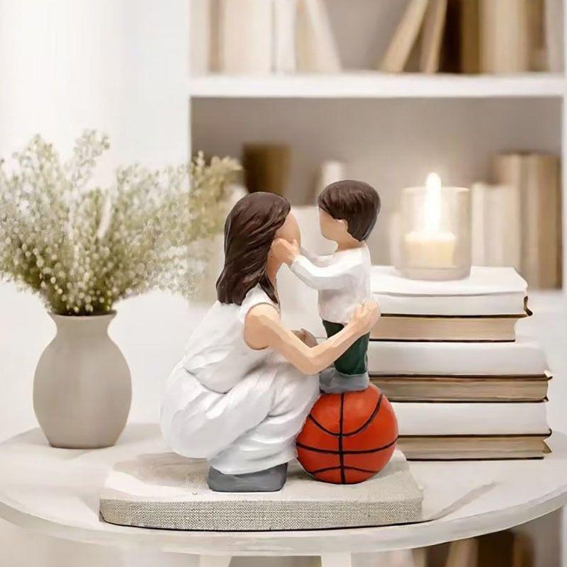 Nordic Style Creative Resin Family Figurines – Couple and Child Home Decor Ornament, Happy Family Sculpture Gift