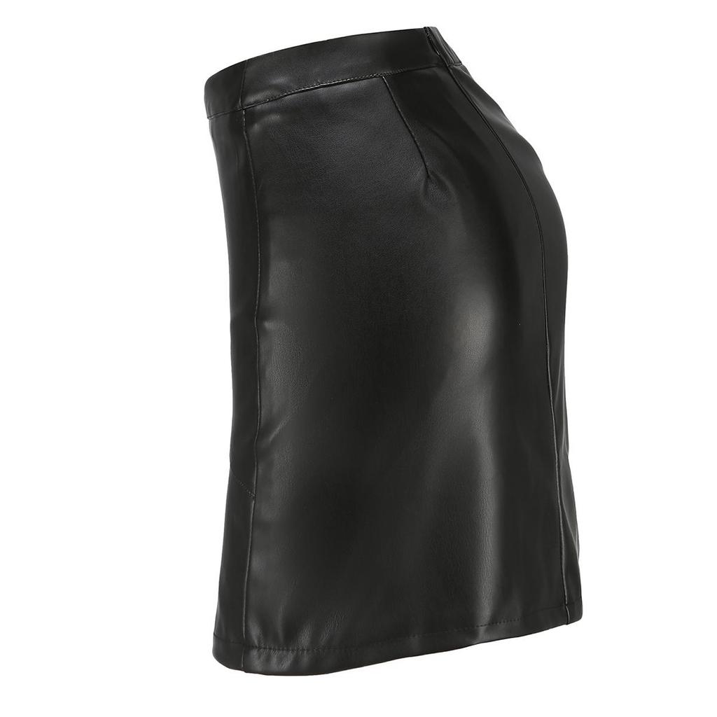 Women's Skirts Faux Leather Mini Skirt Party Club Evening Going Out Office Wear PU Short Dress In Black Brown Grey